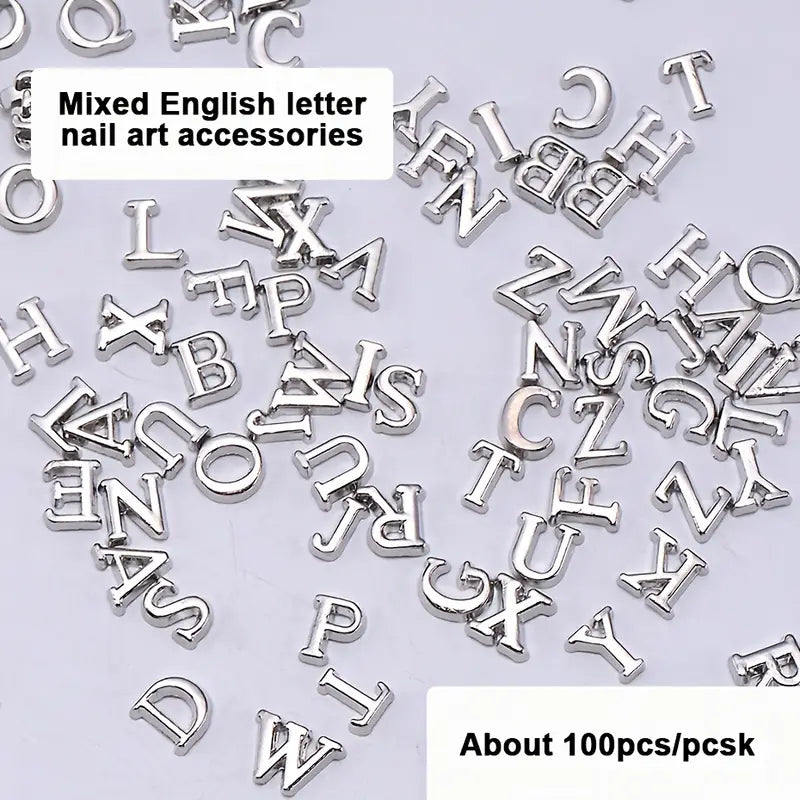 Letter Nail Charm Set