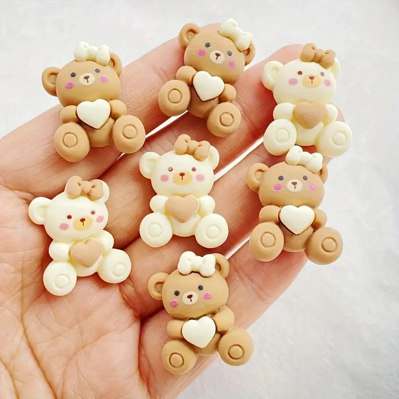 Bow Heart Bear Charms