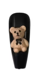 Brown Bear Nail Charms