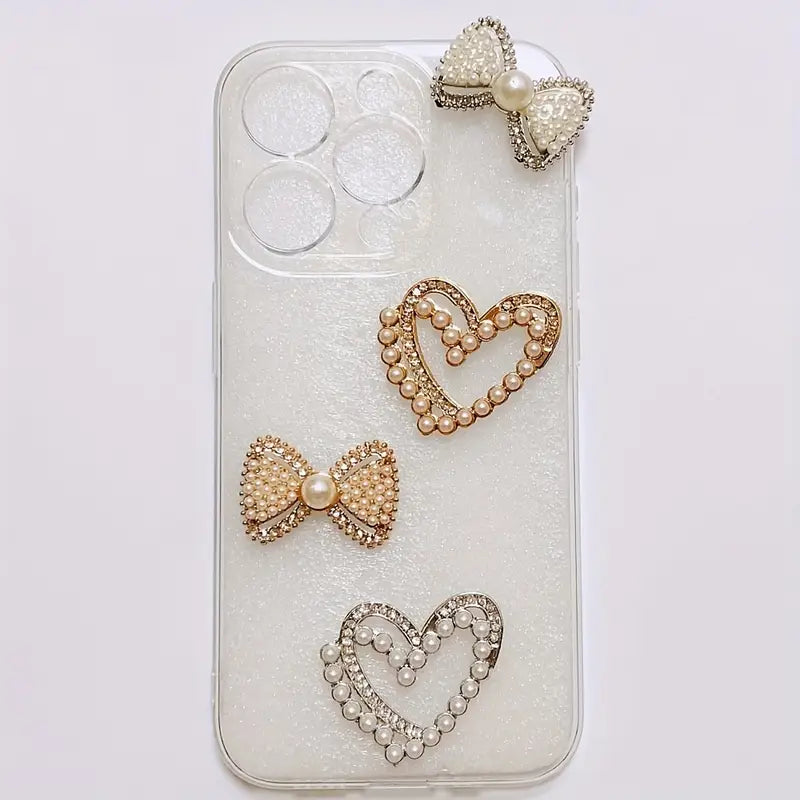 Love Heart Bow Charms