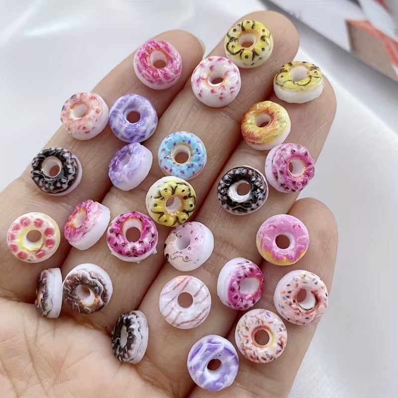 Mini Donut Nail Charms