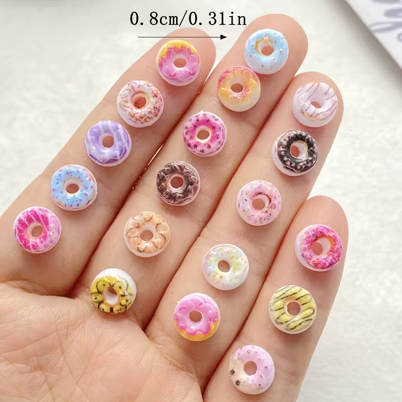 Mini Donut Nail Charms
