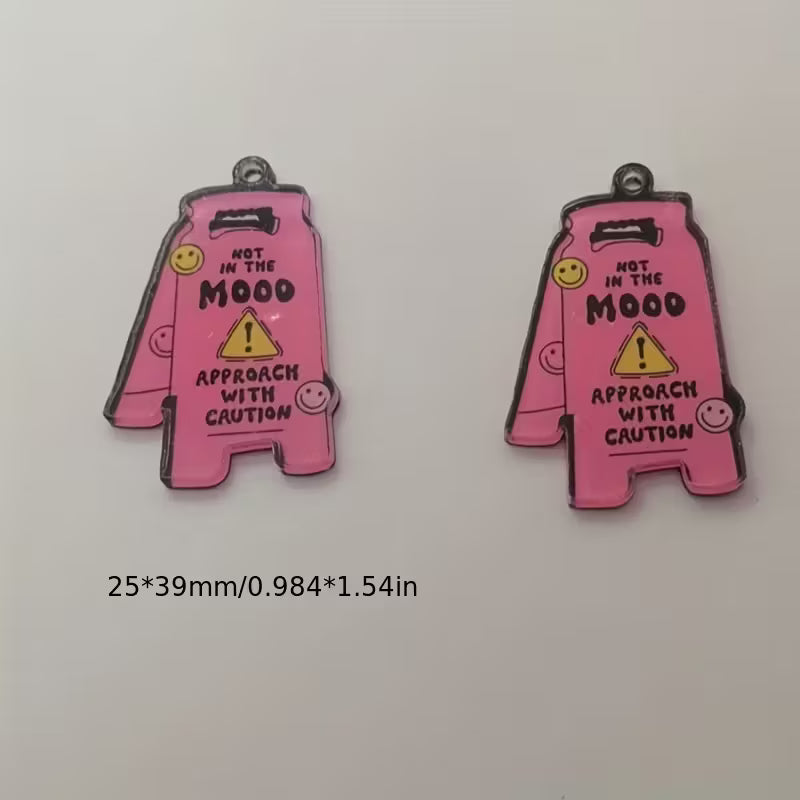 Warning Sign Charms
