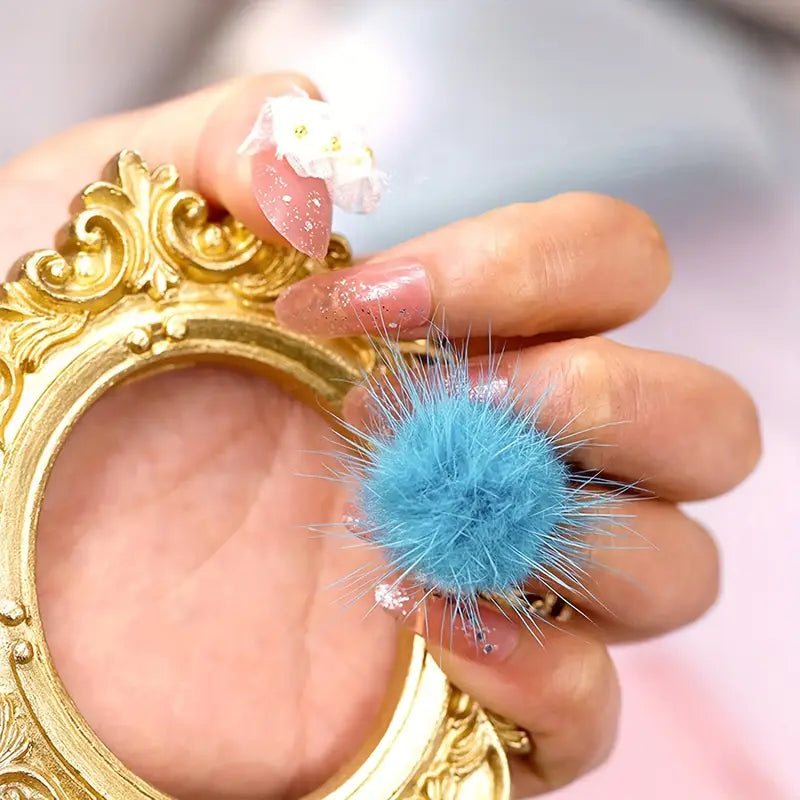 Puff Ball Nail Charms